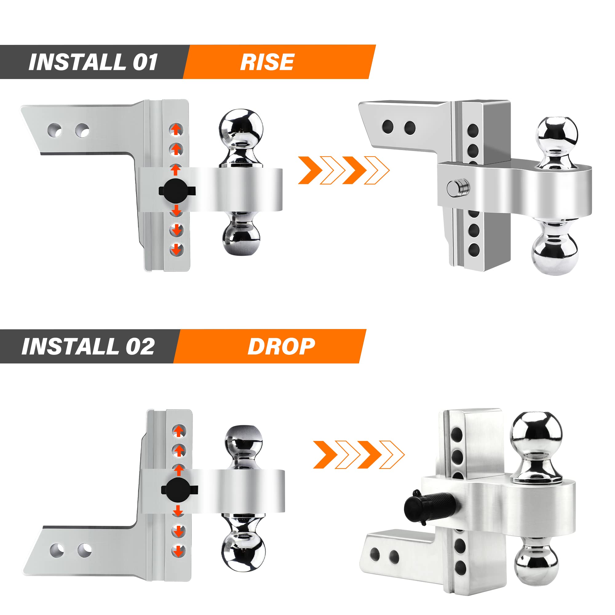 ヒッチポール Amazon.co.jp: MANFUN 調節可能トレーラーヒッチボールマウント